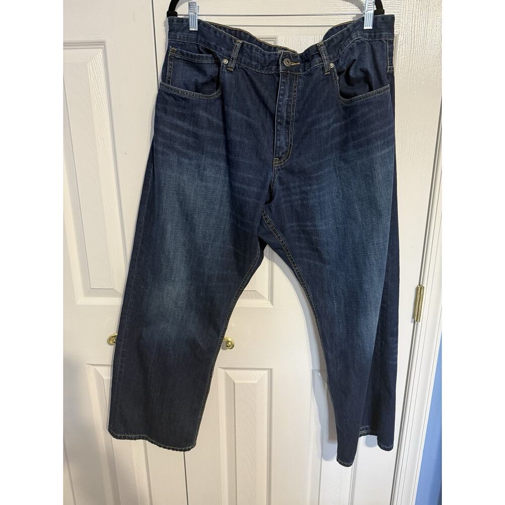 Timberland Men’s Jeans 40x28 Dark Wash Denim Straight Relaxed Fit Classic Blue